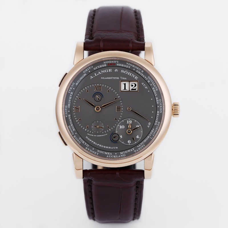 A. Lange & Shne Lange 1 Time Zone | REF. 116.033 | 18k Rose Gold | Grey Dial | Box & Papers | 2009