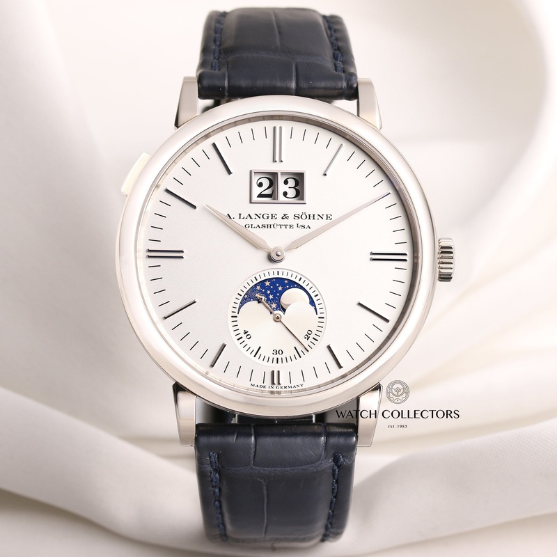 A. Lange & Sohne Saxonia Moonphase 384.026 18K White Gold
