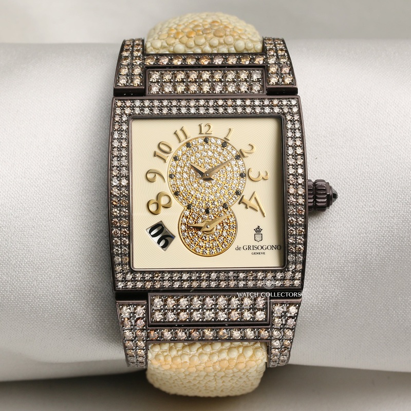 De Grisogono Instrumento Uno 18k Gold PVD, Diamond Case & Dial