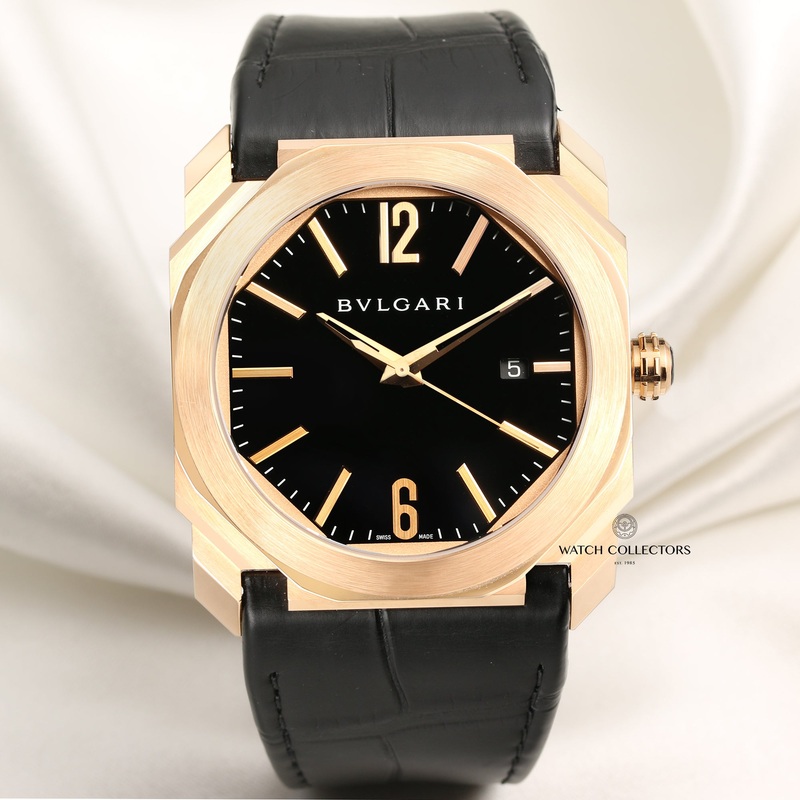 Unworn Full Set Bulgari Bvlgari Octo Solotempo BGOP41G Campeon Del Mundo 2012 Limited Edition 18k Rose Gold