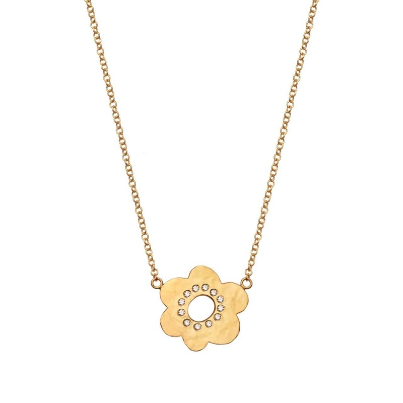 Christina Alexiou 18K Yellow Gold Diamond Daisy Necklace