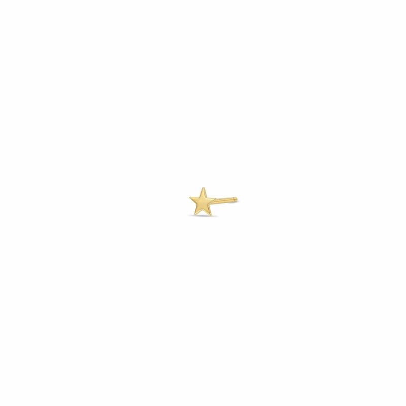 Zoe Chicco 14K Yellow Gold Star Single Stud Earring