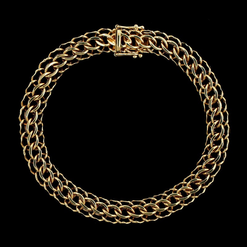 14K Yellow Gold Estate Fancy Link Bracelet