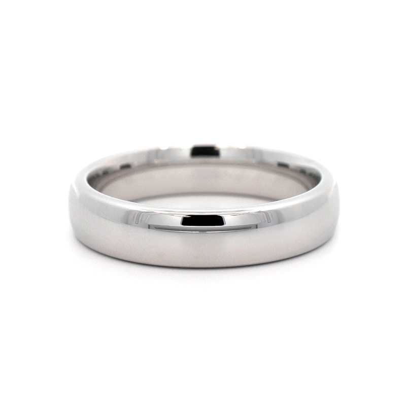 14K White Gold Ergo Fit Polished Band