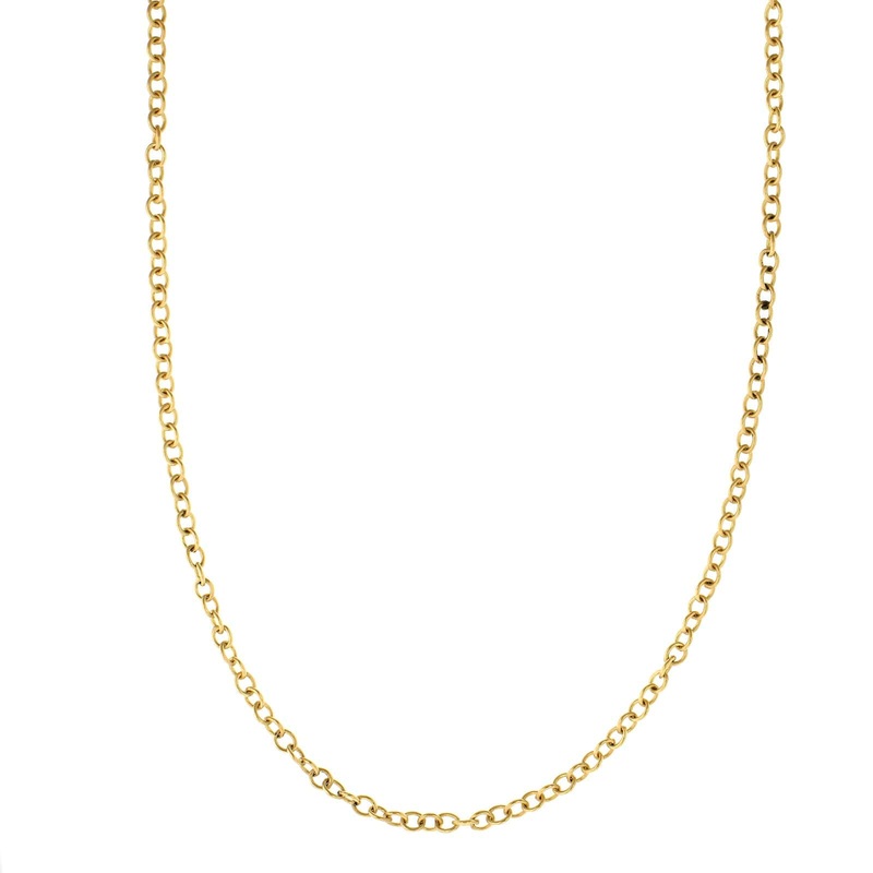 Suzy Landa 18K Yellow Gold 30″ Small Round Link Chain Necklace