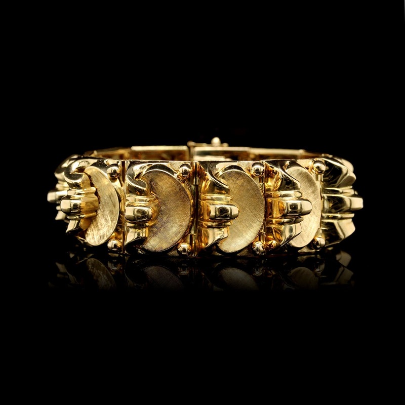 18K Yellow Gold Estate Fancy Link Bracelet