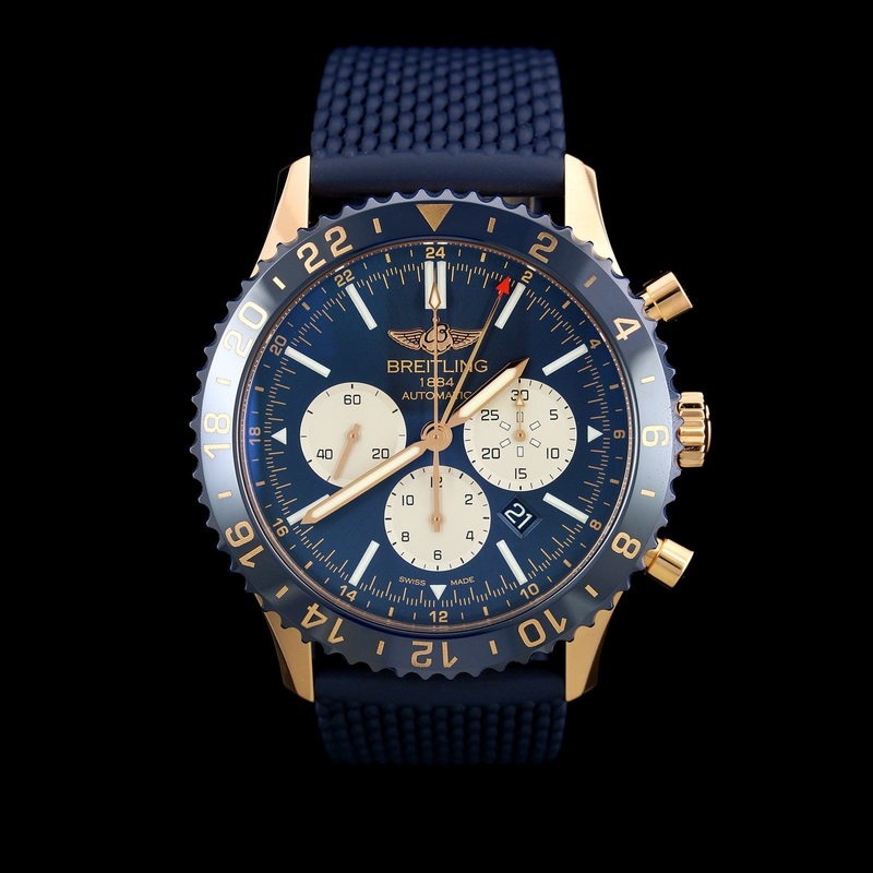 Rose Gold Pre-Owned Breitling Chronoliner Limited Watch