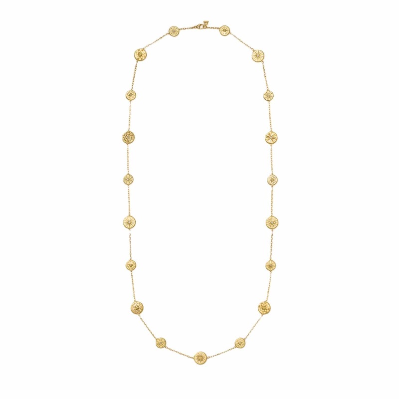 Temple St. Clair 18K Yellow Gold Diamond Orbit Motif Necklace