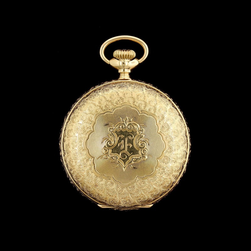 14K Yellow Gold Estate Hand Engraved Pocket Watch Locket