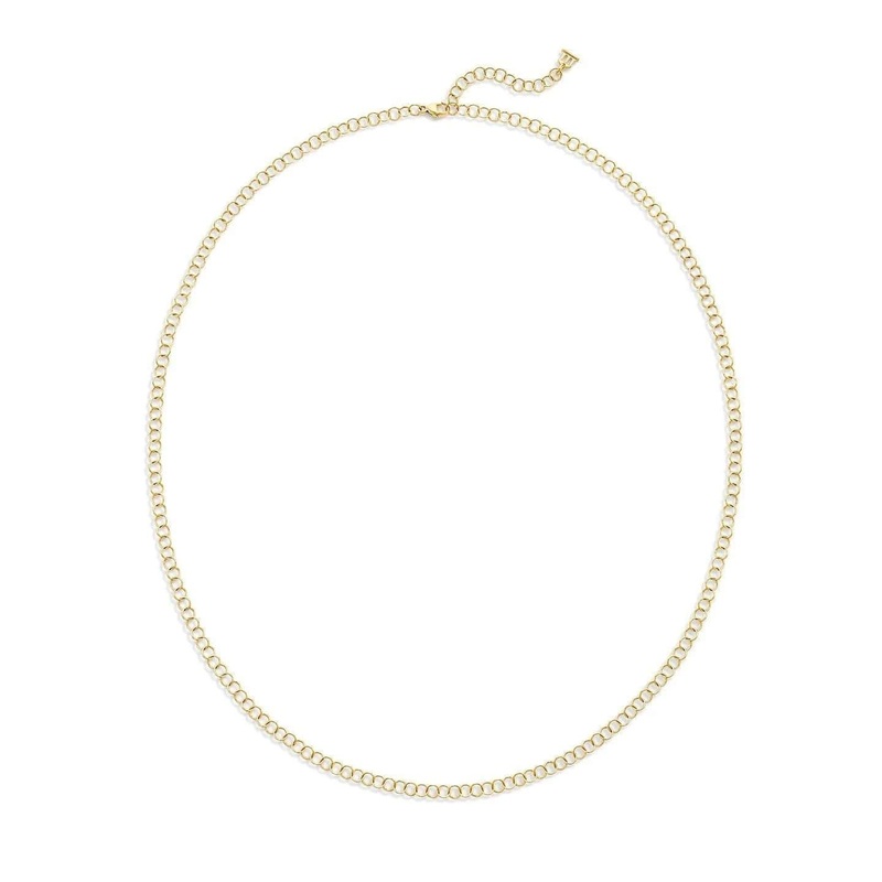 Temple St. Clair 18K Yellow Gold Small Round Link Chain Necklace 24″