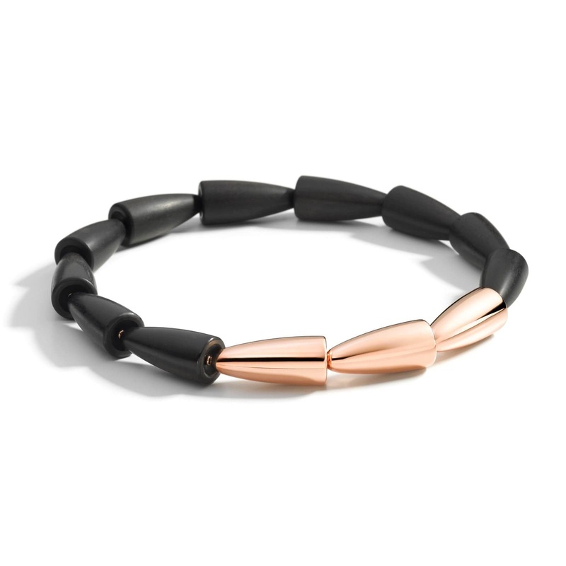 Vhernier 18K Rose Gold and Ebony Calla Necklace