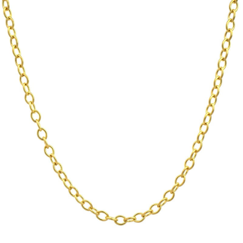Suzy Landa 18K Yellow Gold 22″ Small Round Link Chain Necklace