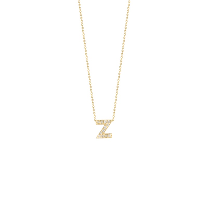 Roberto Coin 18K Yellow Gold Tiny Treasures Diamond Love Letter “Z” Necklace