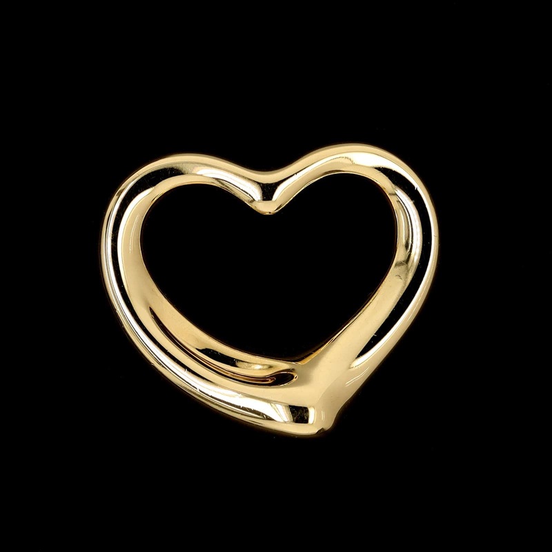 Tiffany & Co. Elsa Peretti 18K Yellow Gold Estate Open Heart Pendant
