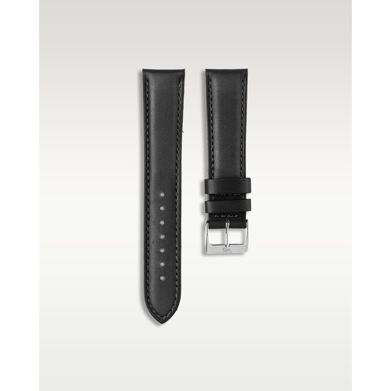 Handmade Italian Leather Strap in Black