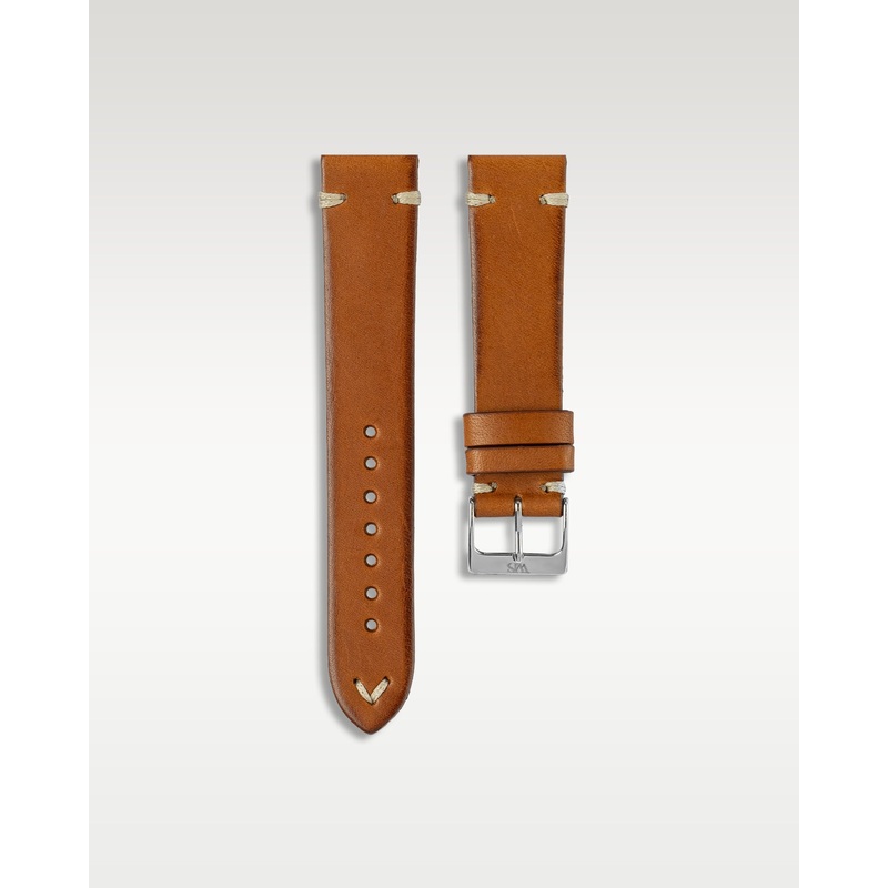 Handmade Italian Leather Strap in Brown Suede