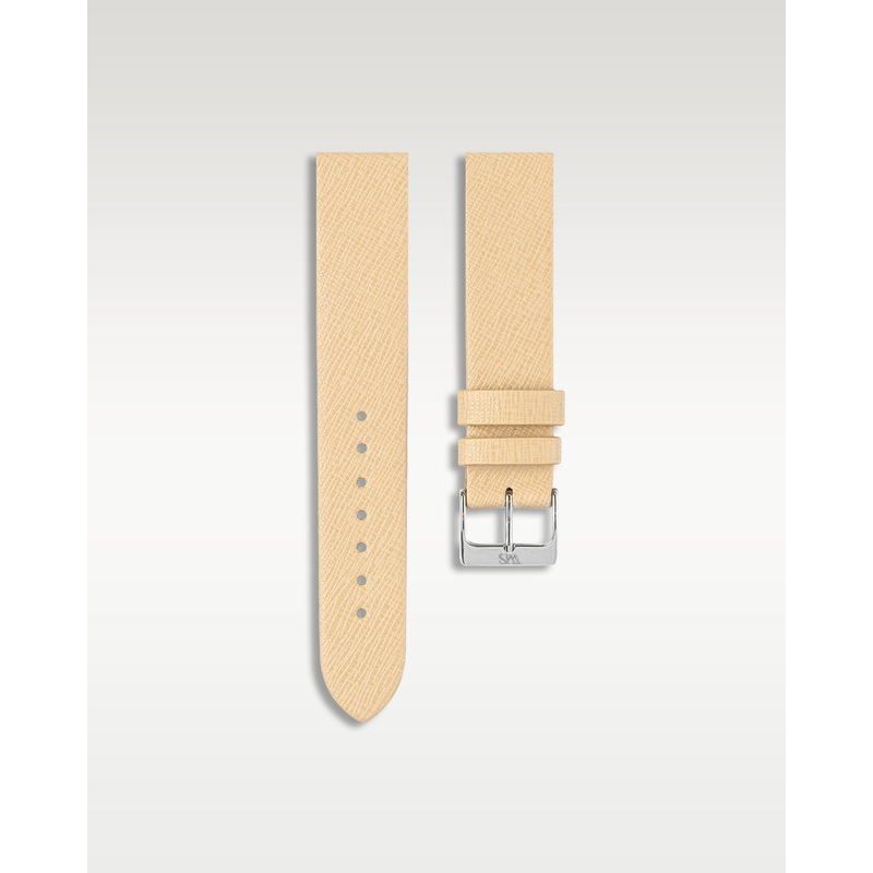 Handmade Italian Leather Strap in Patterned Tan
