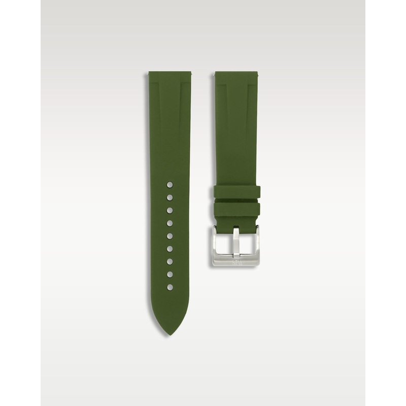 Quick Release Rubber Strap in Forest Green