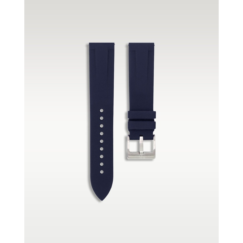 Quick Release Rubber Strap In Navy Blue