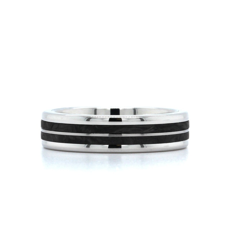 White Tungsten with Carbon Fiber and Titanium