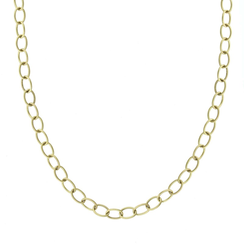 Suzy Landa 18K Yellow Gold Handmade Oval Link Chain