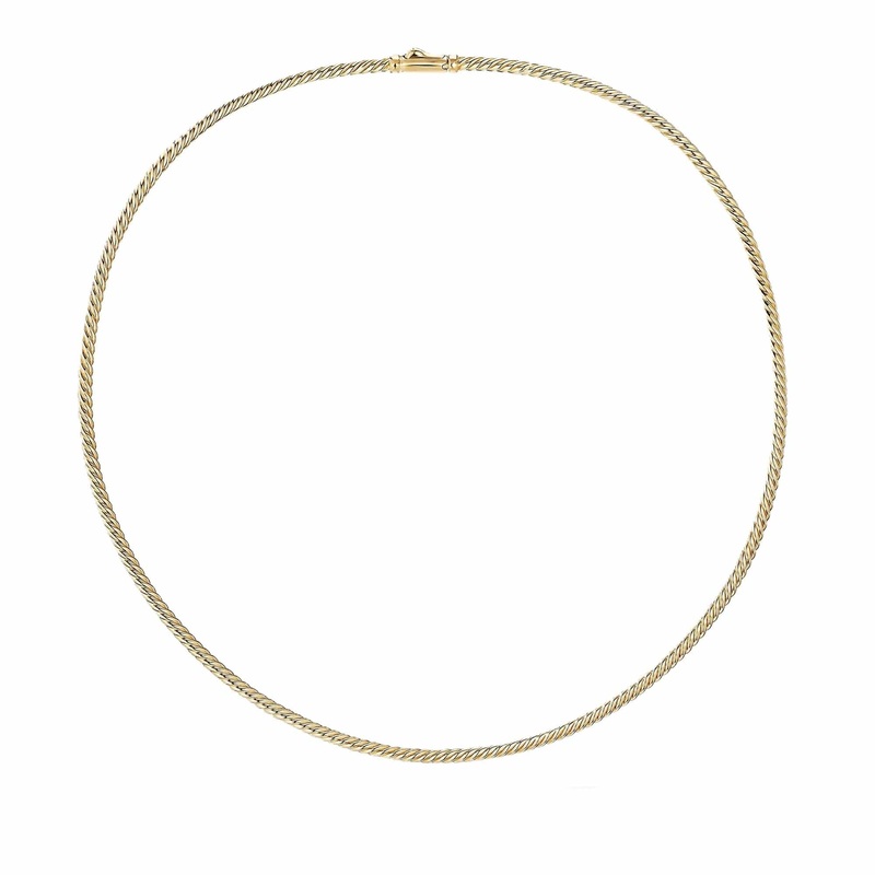 Sculpted Cable Necklace in 18K Yellow Gold