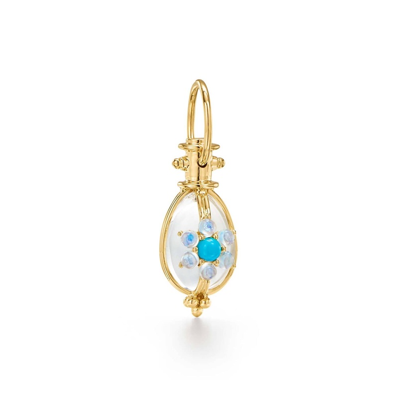 Temple St. Clair 18k Yellow Gold Rock Chrystal Stella Amulet