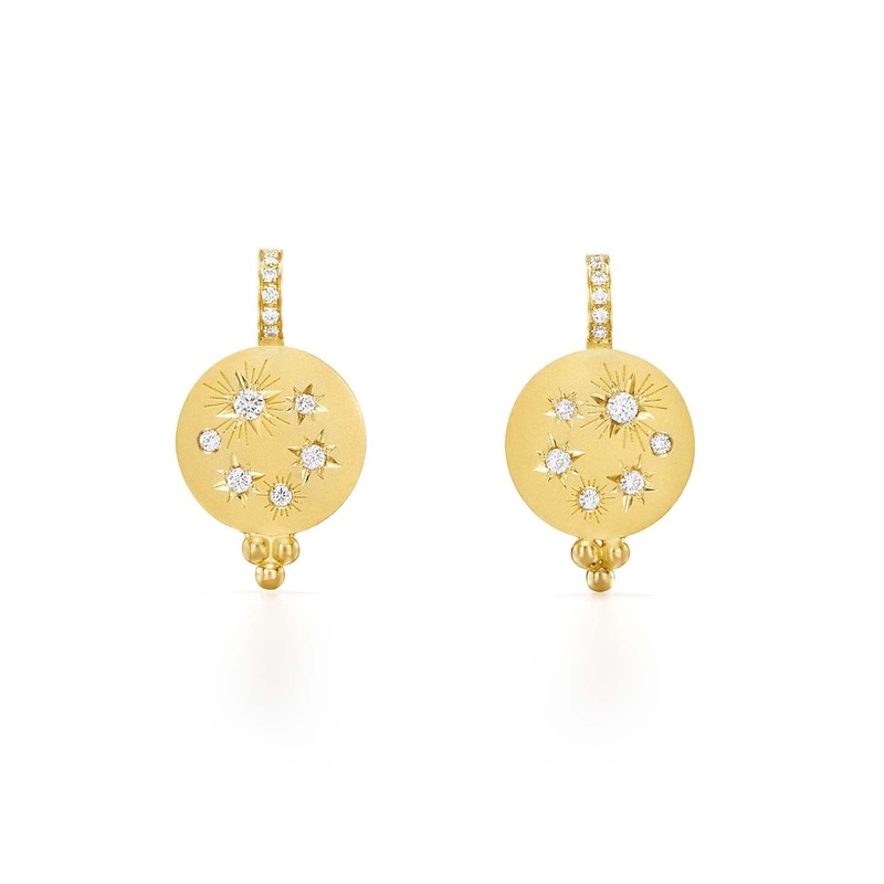 Temple St. Clair 18K Yellow Gold Cosmo Diamond Dangle Earrings