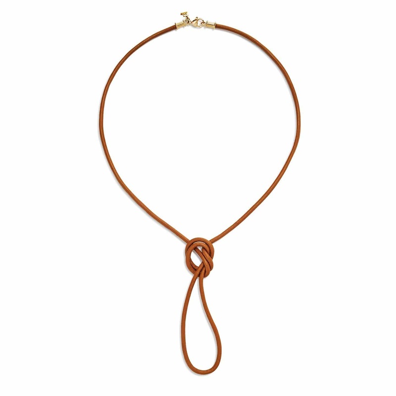 Temple St. Clair 18K Yellow Gold Natural Leather Cord Necklace