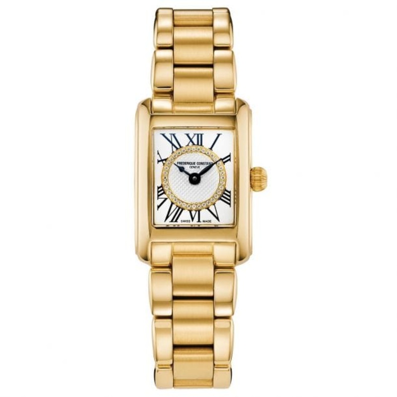Frederique Constant Carree Quartz Yellow Gold Plate FC-200MCDC15B