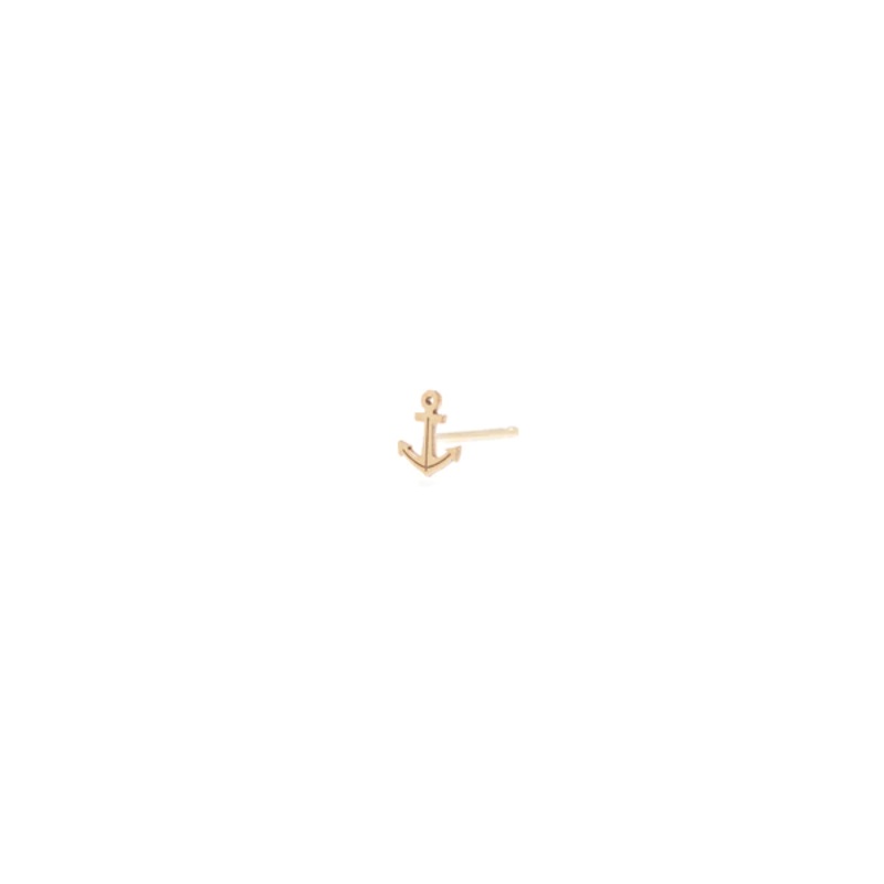 Zoe Chicco 14K Yellow Gold Anchor Stud Earring