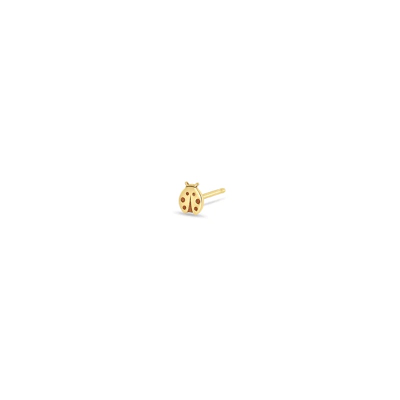 Zoe Chicco 14K Yellow Gold Ladybug Stud Earring