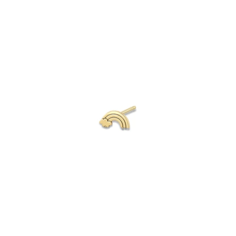 Zoe Chicco 14K Yellow Gold Rainbow Stud Earring