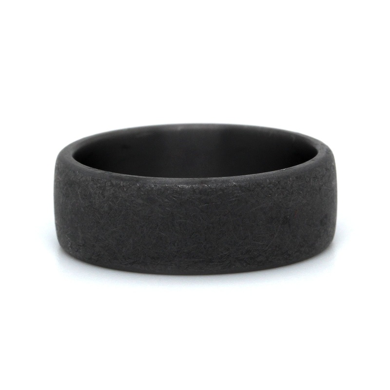 Tantalum Domed Swirl Finish Wedding Ring