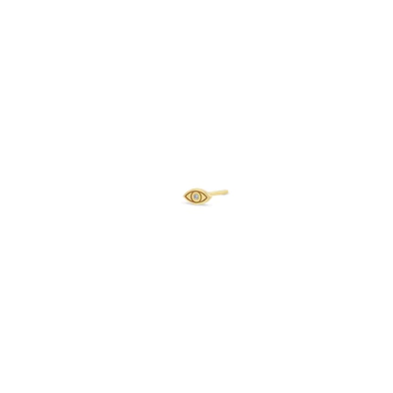 Zoe Chicco 14K Yellow Gold Diamond Evil Eye Stud Earring