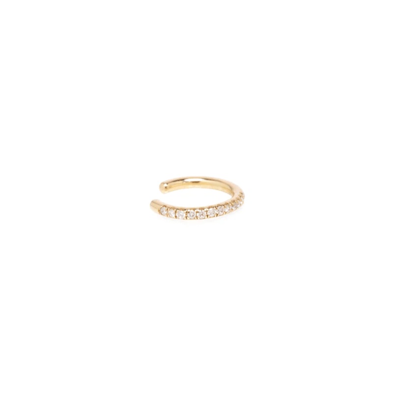 Zoe Chicco 14K Yellow Gold Pave Diamond Cuff Earring