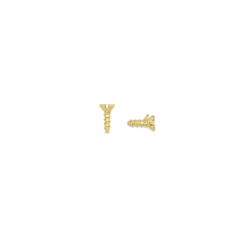 Zoe Chicco 14K Yellow Gold Screw Bar Stud Earrings