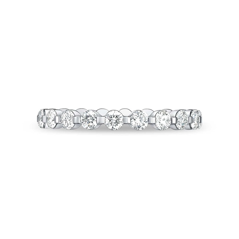Platinum Single Prong Diamond Eternity Band