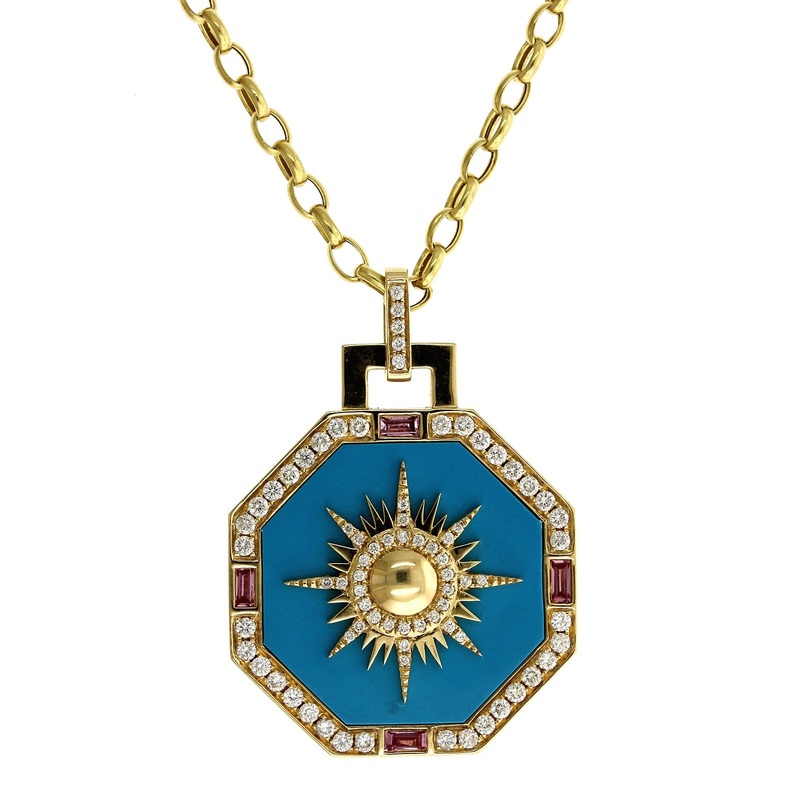 Sorellina 18K Yellow Gold Octagonal Sole Pendant