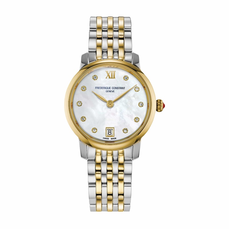 Frederique Constant Slim Line Quartz Yellow Gold Plate FC-220MPWD1S23B