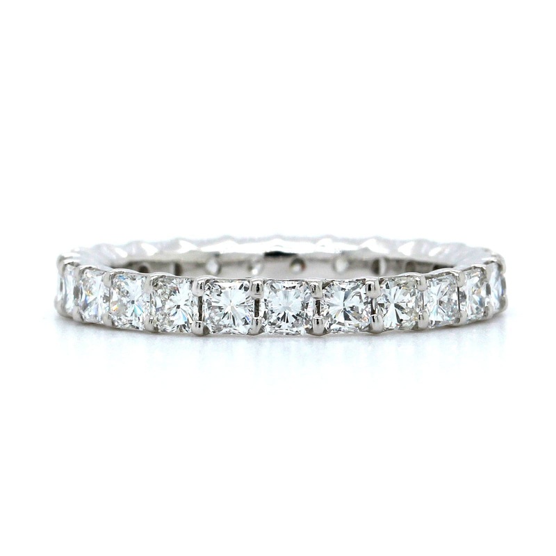 Platinum Radiant Cut Diamond Eternity Band