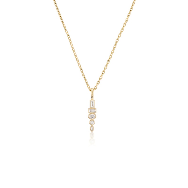Sorellina 18K Yellow Gold Diamond Totem Pendant