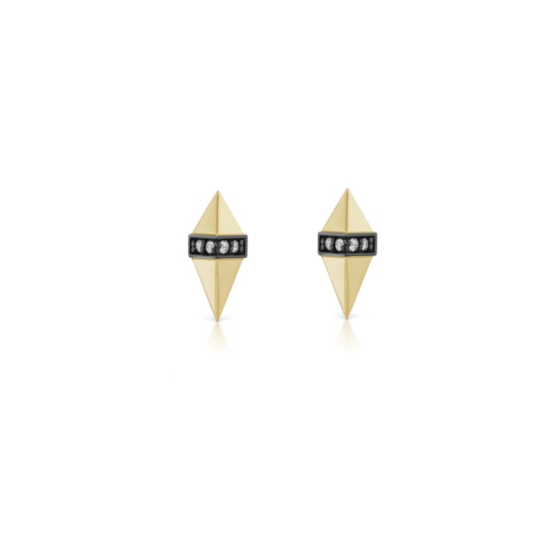 Sorellina 18K Yellow Gold Pietra Diamond Stud Earrings