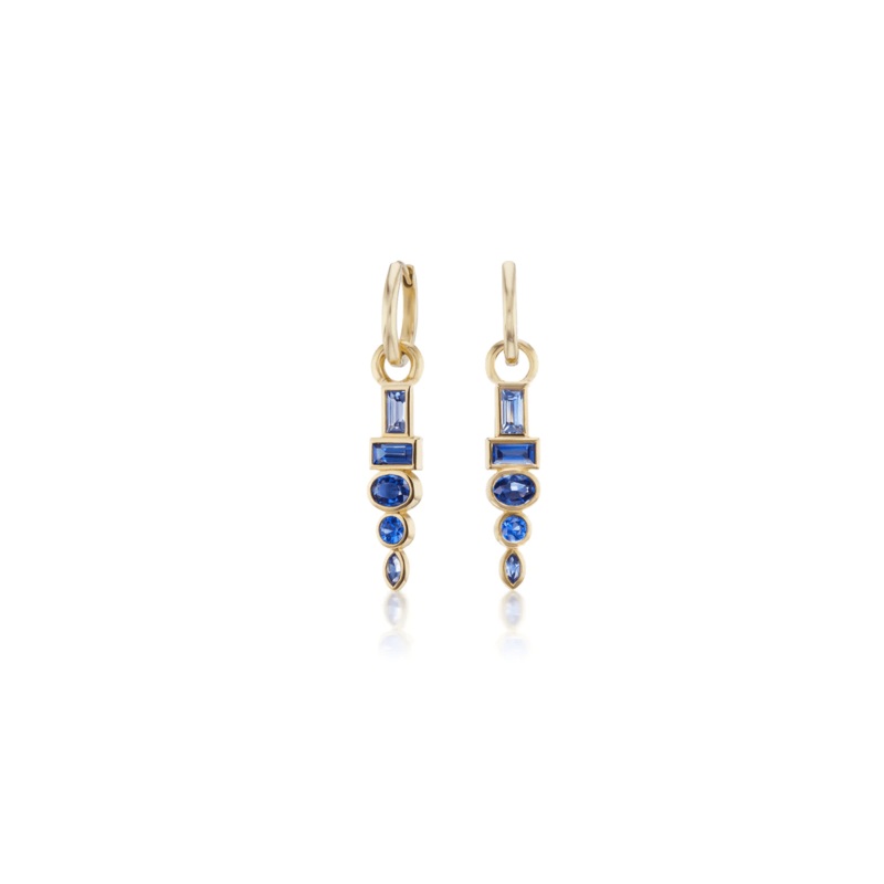 Sorellina 18K Yellow Gold Sapphire Totem Drop Earrings