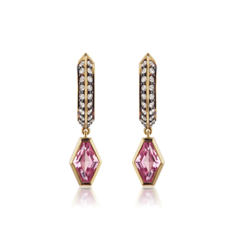 Sorellina 18K Yellow Gold Garnet Drop Earrings