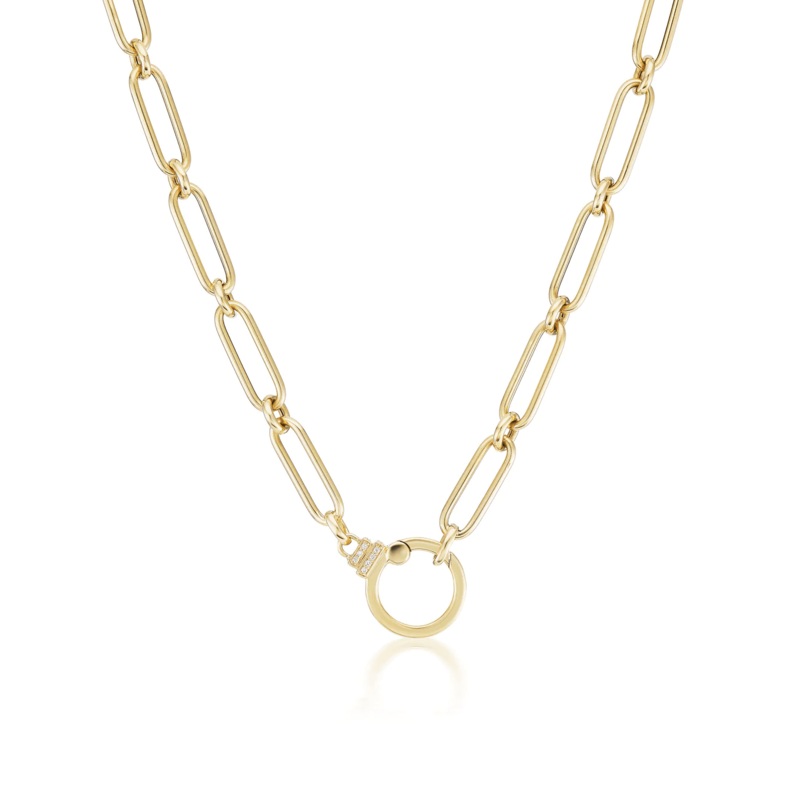 Sorellina 18K Yellow Gold Link with Enhancer Clip Chain