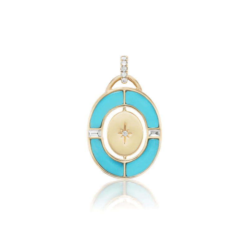 Sorellina 18K Yellow Gold Turquoise Pendant