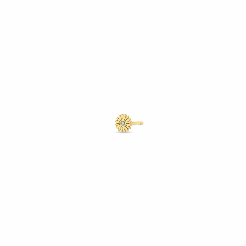 Zoe Chicco 14K Yellow Gold Small Flower Stud Earring