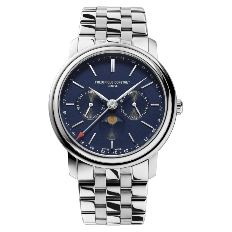Frederique Constant Classics Index Business Timer Quartz Stainless Steel FC-270N4P6B