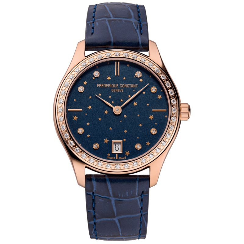 Frederique Constant Classics Ladies Quartz Stainless Steel & Rose Gold FC-220NSD3BD4
